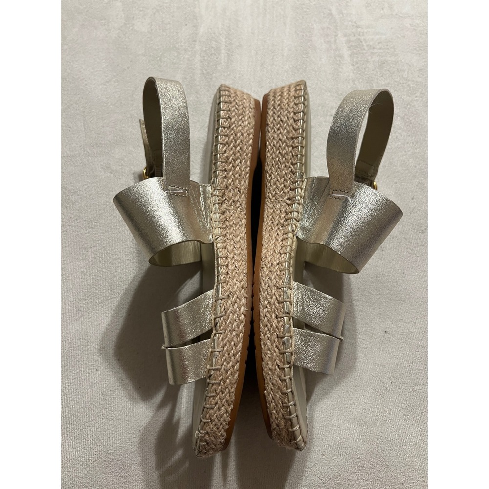 Cole Haan Pinch Maine Classic Gold Leather Espadrille Sandals W30291 Women 10 B - Picture 2 of 12
